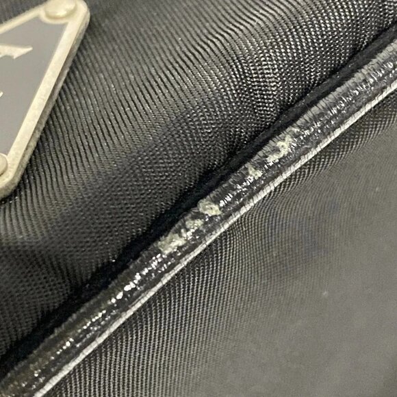 Auth PRADA - BR1268 Black Nylon Leather Handbag - Picture 12 of 16